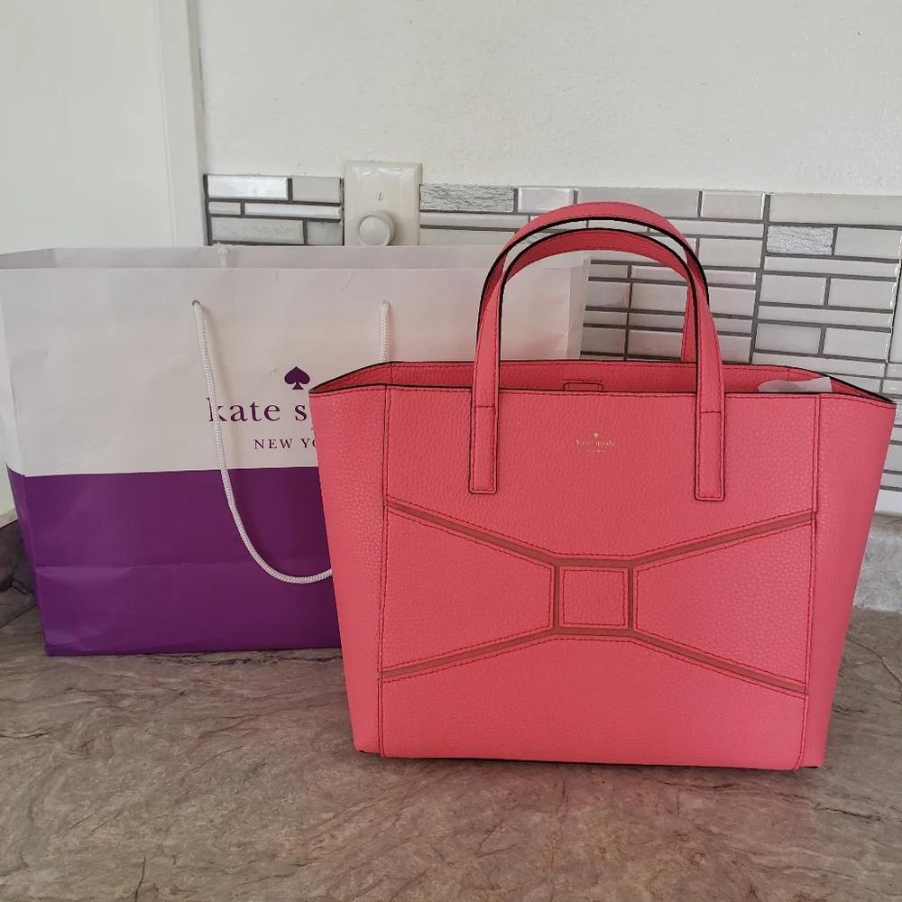 Kate Spade Small Francisca Bridge Place Leather Tote Handbag NWOT - Picture 3 of 16